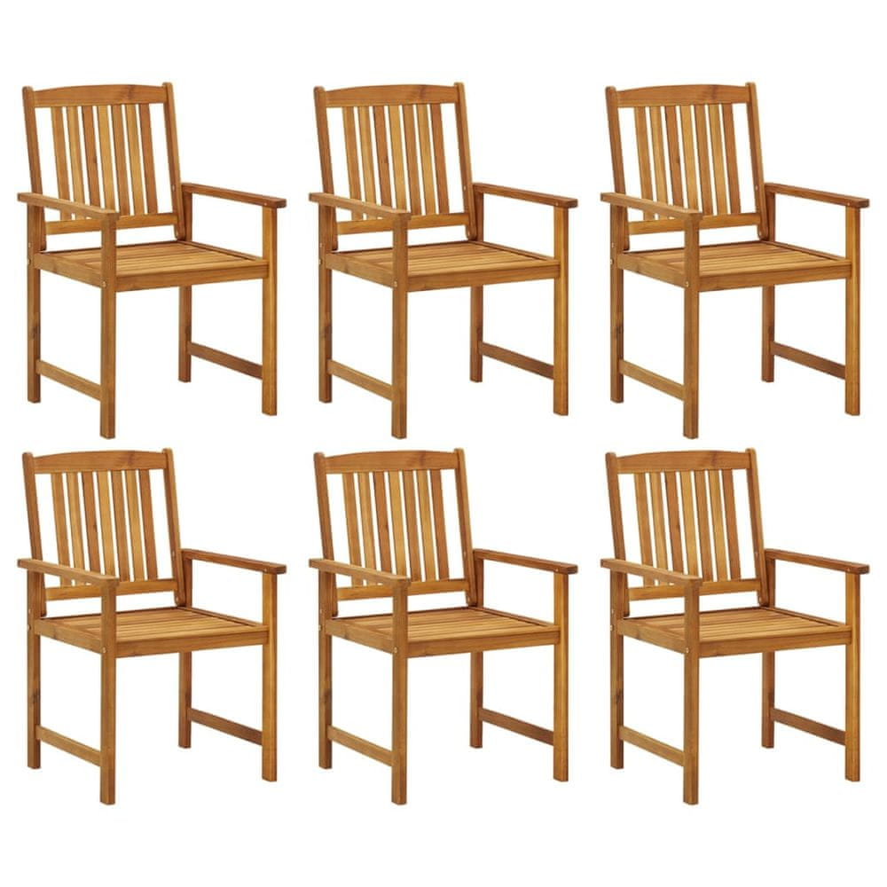 Petromila vidaXL Záhradné stoličky 6 ks masívne akáciové drevo